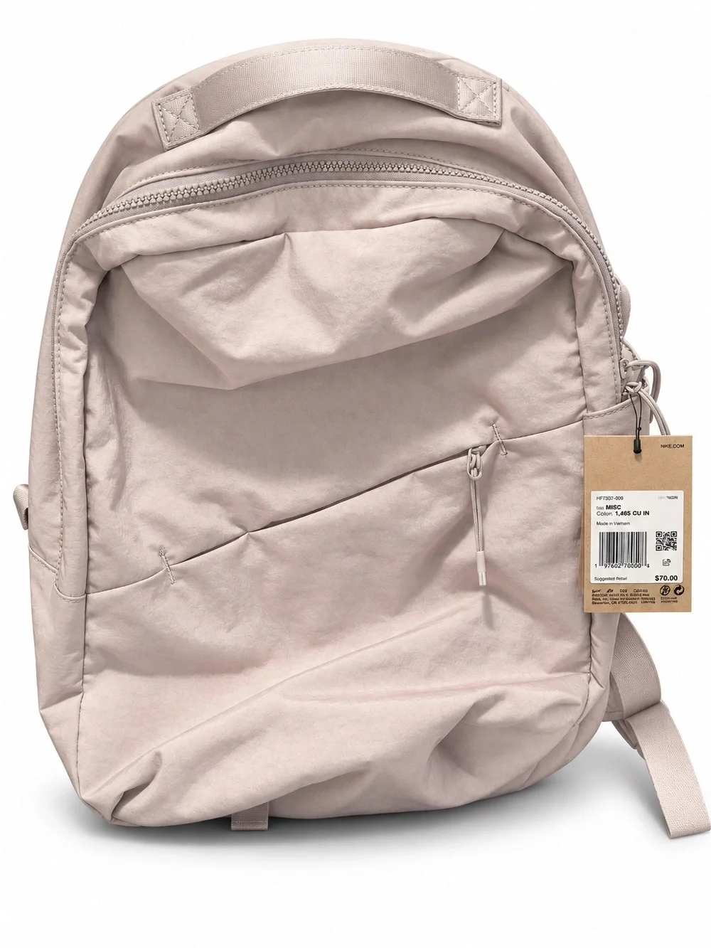 Nike Women's Taupe Backpack with Silver Swoosh